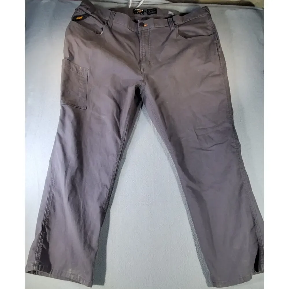 Ariat Rebar M4 Relaxed Straight Work Pants 44x29 Rebar Grey workwear durable